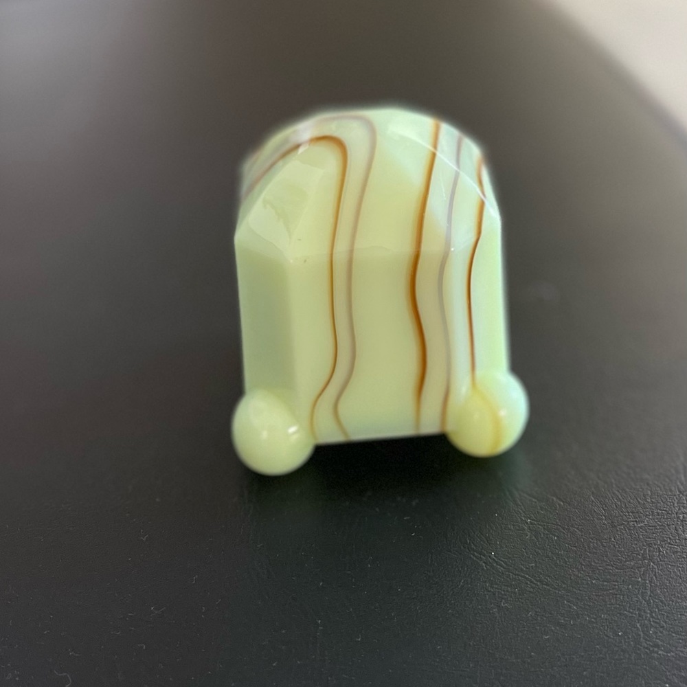 Vintage agate glass cigarette lighter cover - Picture 2 of 8